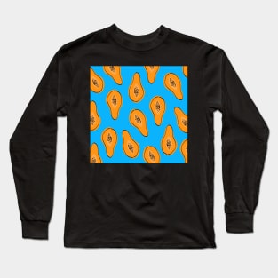 Papaya fruits pattern Long Sleeve T-Shirt